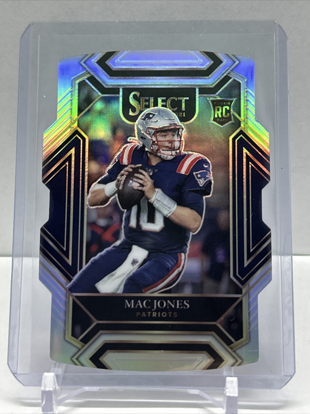 2021 PANINI SELECT MAC JONES SILVER PRIZM DIE-CUT CLUB LEVEL ROOKIE SP PATRIOTS