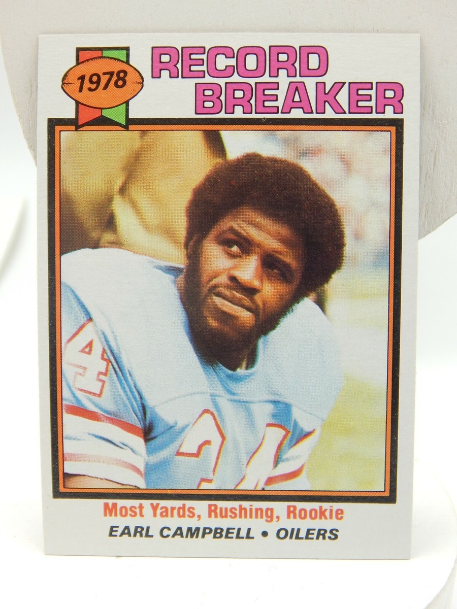 1979 Topps #331 EARL CAMPBELL RECORD BREAKER MOST YARDS RUSHING