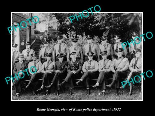 OLD 8x6 HISTORIC PHOTO OF ROME GEORGIA VIEW OF THE POLICE DEPARTMENT c1932 - Picture 1 of 1