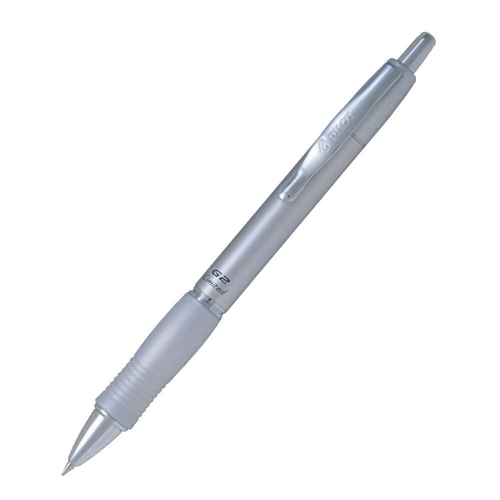 Pilot G2 Limited Retractable Gel Pen 0.7mm Silver Barrel Black Ink Office School