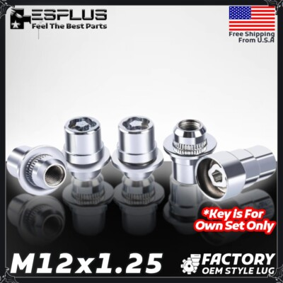 #ad 4x Infiniti OEM Wheel Lock M12x1.25 Chrome Fit EX FX G I J M Q QX Stock Wheels $21.99
