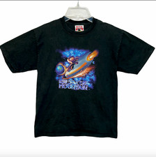 Vtg 90s Disney Mickey Mouse Space Mountain T Shirt Large Kids 14 16 90s USA Made