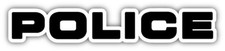 Police Car Bumper Sticker Decal - 5 6 And 8 Police Car Bumper Sticker Decal - 5 6 And 8