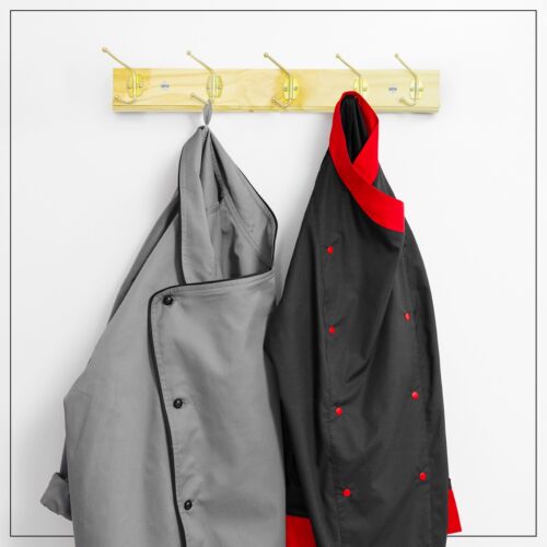5 Hooks Wooden Coat Clothes Door Holder Rack Key Hooks Wall Mounted Hanger 2pcs - Picture 12 of 12