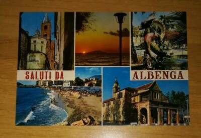 Postcard Ansichtskarte Saluti da ALBENGA Riviera dei Fiori