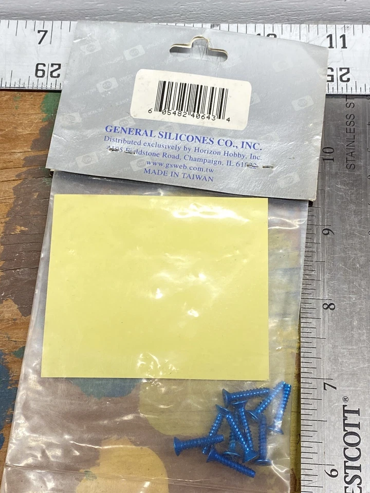 GS Racing GSCTS1315Bl M3x15 Aluminum FH S/T Screws: {Blue 10pc} NIP USA SHIPPED - Image 4 of 4
