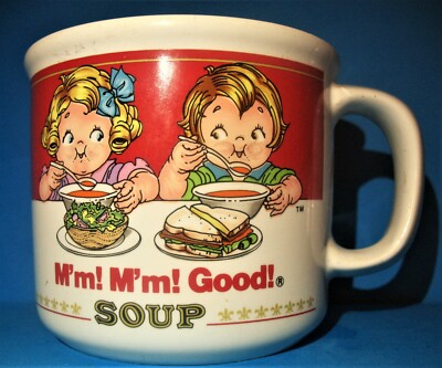 Westwood Ceramic Campbell Kids Coffee Mug Soup Bowl 1989 14oz M'm! M'm! Good!