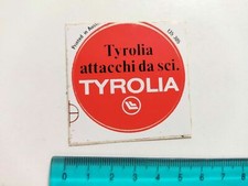 ADESIVO TYROLIA ATTACCHI DA SCI STICKER AUTOCOLLANT VINTAGE 80s ORIGINAL