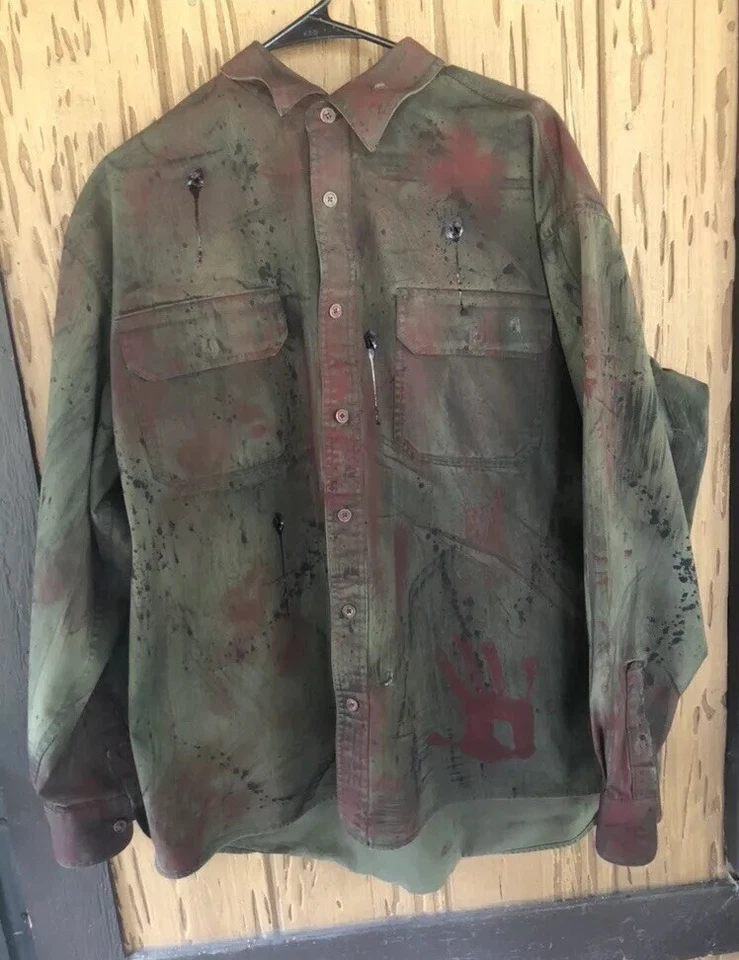 Camisa Bala Jason Voorhees Personalizada Pintada a Mano Disfraz - Alta Calidad- Leer Dis Foto 3 de 4