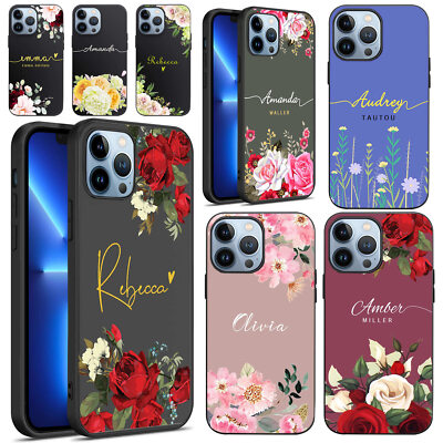 Floral Personalised Name Iphone 12 Case Flower Personalised