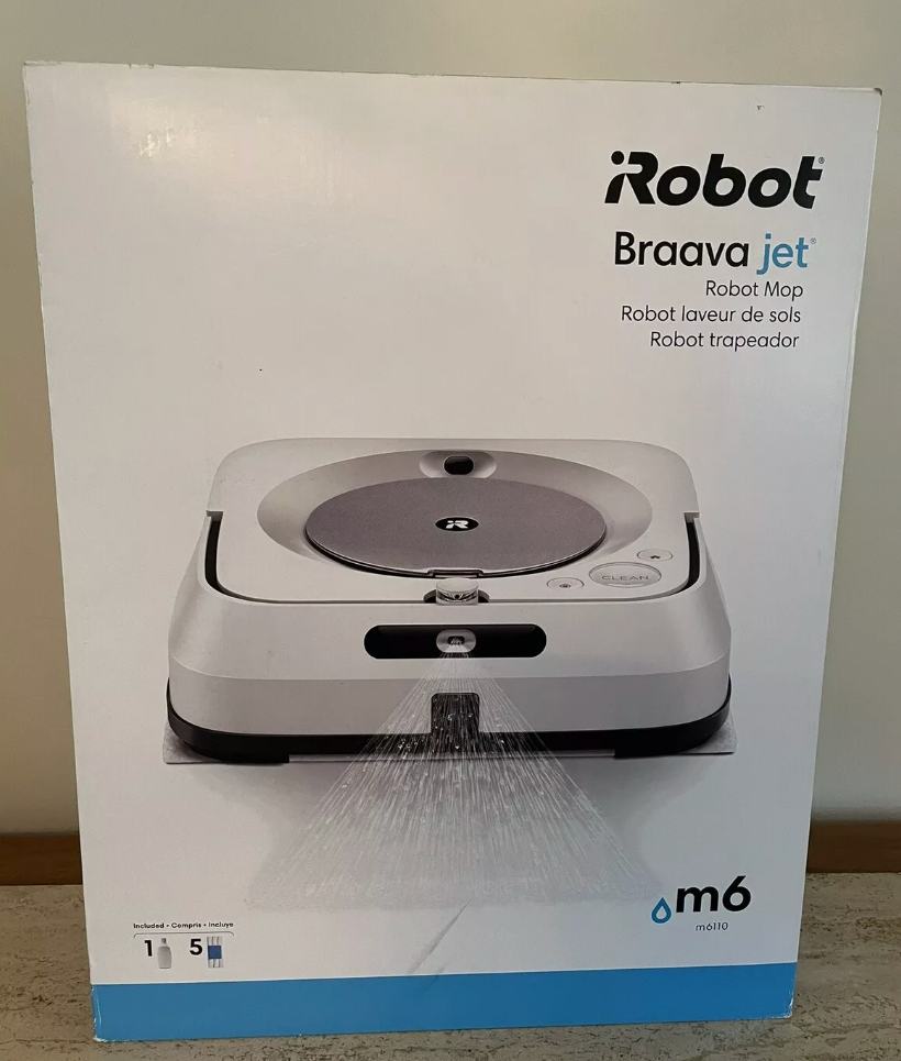 iRobot Braava Jet M6 M6110 Robot Mop Wi-Fi Connected - White *Broken Robot Only*