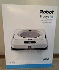 iRobot Braava Jet M6 M6110 Robot Mop Wi-Fi Connected - White *LID DOESNT CLOSE*
