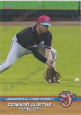 2021 Jacksonville Jumbo Shrimp Connor Justus RC Rookie Miami Marlins