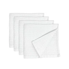 Waffle Towel Quick Dry Thin Exfoliating 4 Pack Washcloths for Face Body Class...