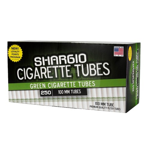 Shargio Made In USA Cigarette Tubes Red 250 100mm Premium Quality Filter