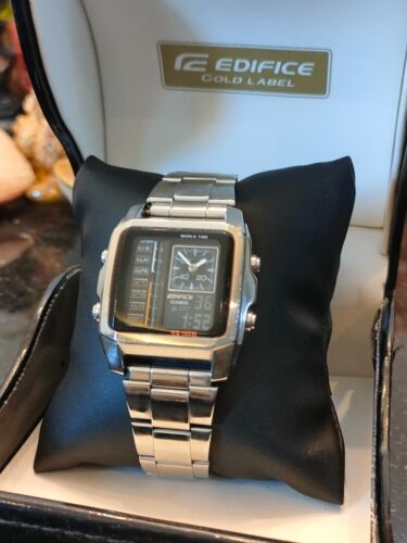 2007 Rare Original Casio Edifice World Time Active Dial EFA-124D Analog Digital