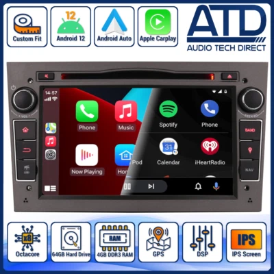 Android Auto Radio Pour Opel Astra H Mk5 Vxr Carplay Sat Nav GPS Wifi Autoradio - Photo 1/4