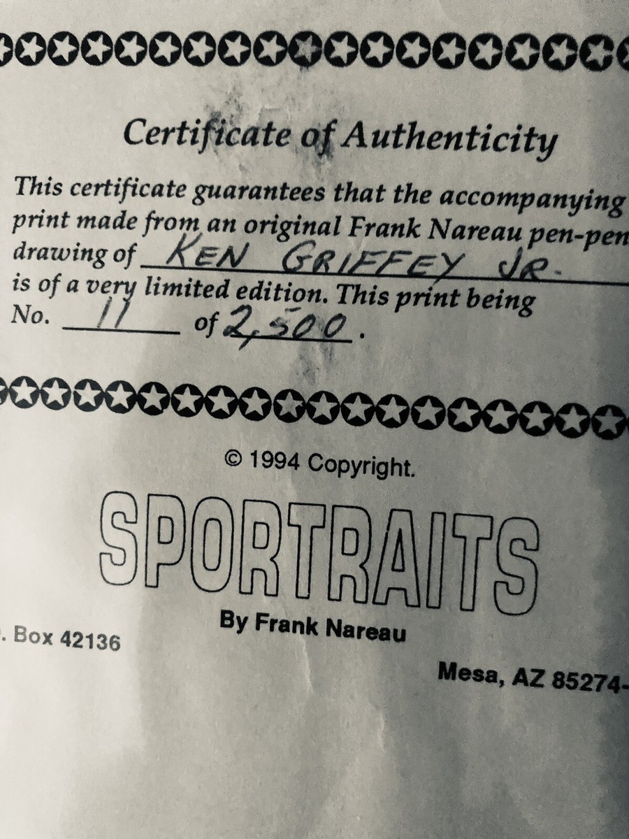 MLB Ken Griffey Jr. Limited Pencil Drawing 8.5