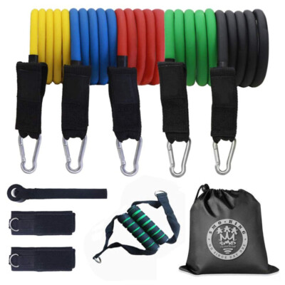 RESISTANCE BANDS WORKOUT EXERCISE YOGA 11 PIECE SET