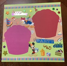 Mickey Happy Birthday-12 x 12 premade scrapbook page
