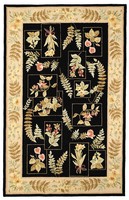 August Grove Isabella Black Ferns Area Rug on sale August Grove Isabella Black Ferns Area Rug on sale