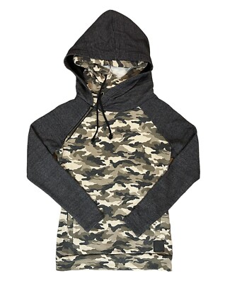 Brand Women's Camo Grey Long Sleeve Hoodie Size S Pockets