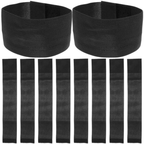 10 Pcs Funeral Armband Memorial Mourning Bands Elasticity - Picture 1 of 12