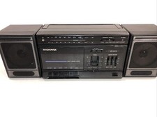 VTG1987 Magnavox D8270 AM/FM StereoCassette Boombox Portable detachable speakers
