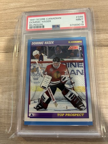 Dominic Hasek [Bilingual] #346 1991 Score Canadian card