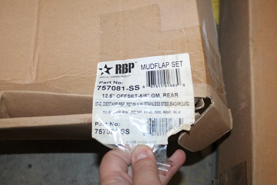 Juego de guardabarros RBP 757081-SS 12,5 pulgadas desplazamiento 5/8 GM lado trasero negro Foto 3 de 3