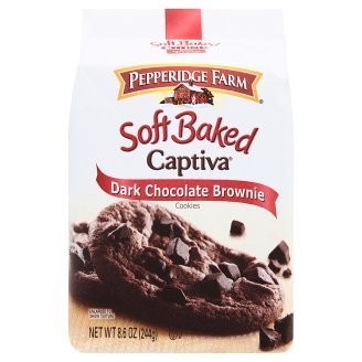 Pepperidge Farm Captiva Dark Chocolate Brownie Soft Baked Cookies 244g