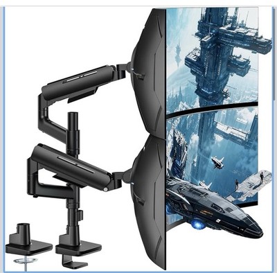 ARES WING Dual Monitor Arm Desk Mount for 17-49 Mount, Black 