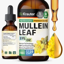 BIO KRAUTER Mullein Leaf Extract for Lungs 2 Fl. Oz - 28 2 Fl (Pack of 1)