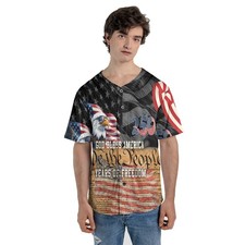 We The People Patriotic Gift 4th Of July God Bless America Baseball Jersey Shirt