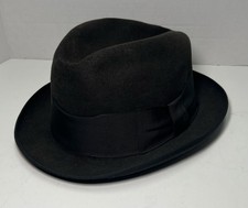 Vintage 50  s/60  s Bond Royal Quality Fedora Hat Fur Felt Brown Mens USA