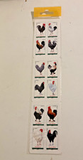 Carnet 12 timbres poste  série gallinacé coq   NEUF** NON plié non oblitéré