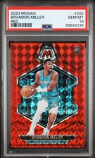 2023 PANINI MOSAIC RED #202 BRANDON MILLER ROOKIE RC PSA 10