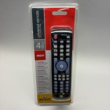 NEW RCA Universal 4 Device Remote Control Black Backlit Keypad RCRN04GR