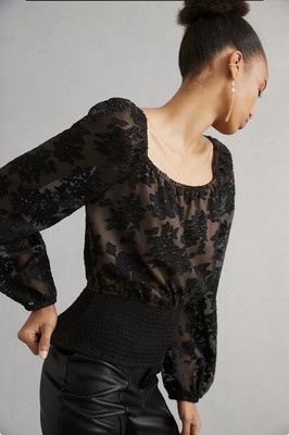 NWT Anthropologie Current Air top Size S worn off OR ON the shoulder