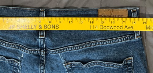 Levi’s Signature Jeans Mens 36x34 Stretch Blue Denim Athletic Fit Straight - Picture 7 of 8