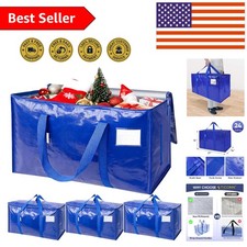 Heavy-Duty Foldable Storage Bags - 4 Pack Extra Large for Organizing  Moving