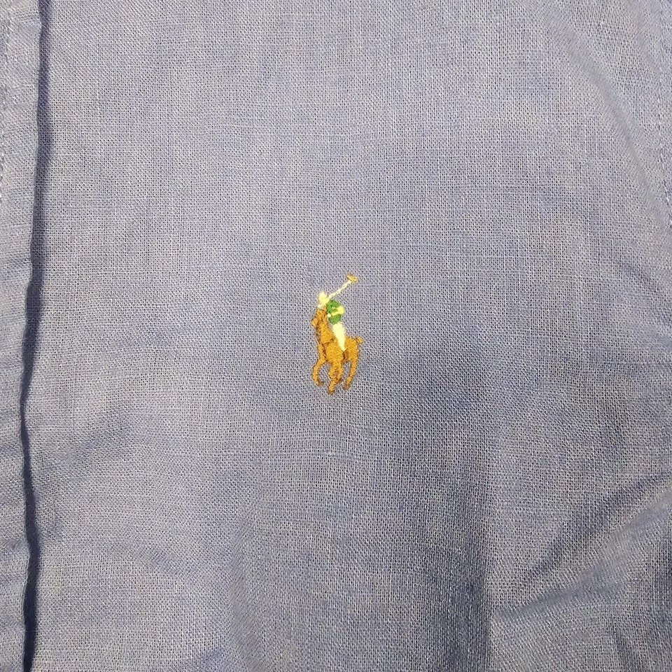 Polo Ralph Lauren льняная рубашка для мальчиков маленький синий Blake опрятный Academia классический - Изображение 4 из 4