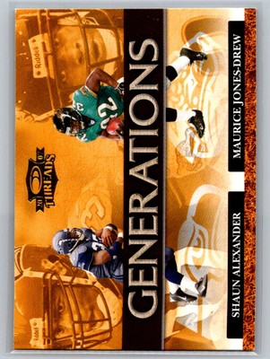 2007 Donruss Threads #G-12 Shaun Alexander / Maurice Jones-Drew Generations AA8