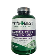 Vet&rsquo;s Best Hairball Relief Digestive Aid for Cats - 180 Tablets EXP-2029'