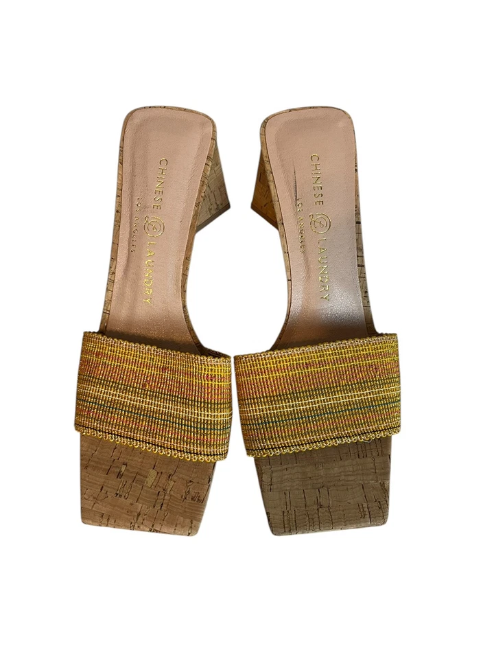 Sandalia china lavandería mujer Yuna talla 36 5,5 tacones de corcho correa elástica Foto 2 de 4