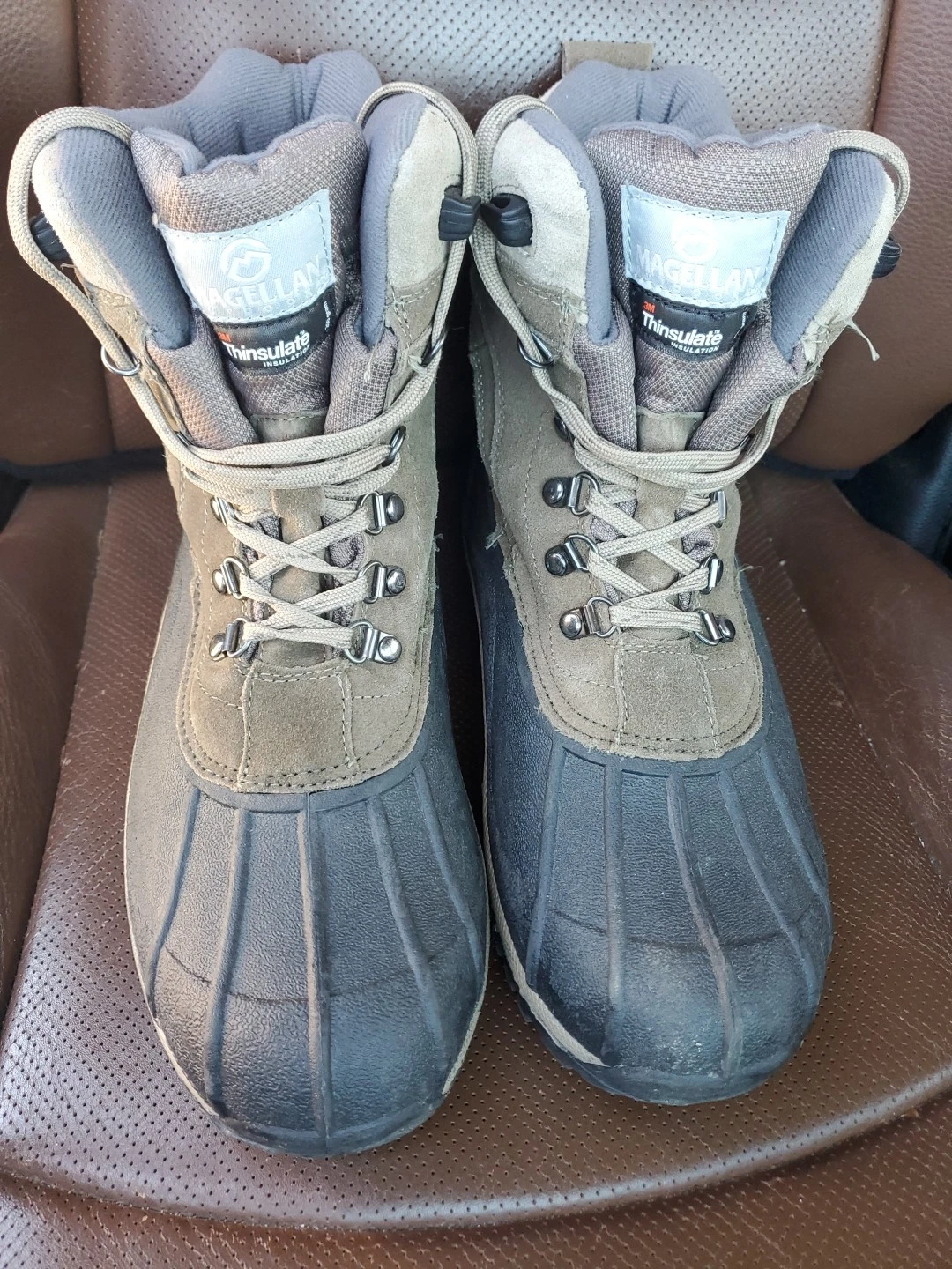 Magellan Outdoor Sz 8 Winter Boots w Thinsulate Insolation. Brown/Black
