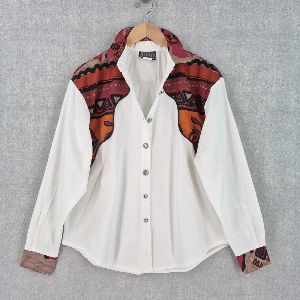 Vintage Roughrider Circle T Chemisier boutonné à manches longues pour