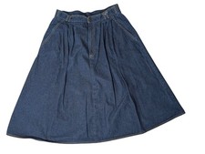 Vintage Sasson Paris Size 14 Denim Skirt 100 Cotton Made in Taiwan R.O.C.