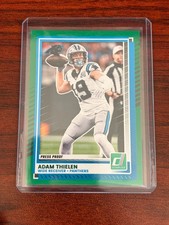 2025 Panini Donruss Adam Thielen Green Press Proof