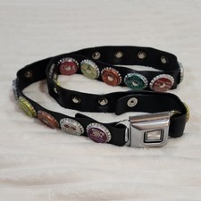 TRW Seatbelt Soda Bottlecap Belt, Adjustable 38" 39" 40" Vintage 1990s